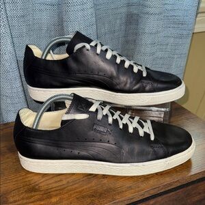 PUMA X SLAM JAM Low Top Lace Up Leather Sneakers Black 10 US Casual Streetwear